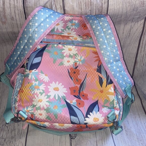 Matilda Jane Women’s Everything Packed Cooler Backpack Pink Blue Floral - Picture 7 of 13